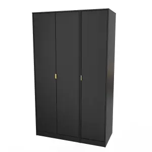 Madrid 3 Door Robe in Black Ash (Ready Assembled)