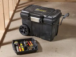 STANLEY One-Touch Latch Mobile Job Chest - 52L Tool Storage Solution