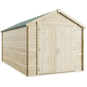 BillyOh Pro Apex Log Cabin Wooden Shed - W2.0m x D4.5m (7 x 15ft) - 19mm Thickness