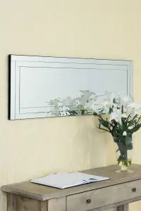 MirrorOutlet Luxford All Glass Bevelled Dress Mirror 120 x 40 CM