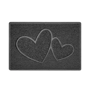  Double Heart Doormat 40cm W x 60cm L