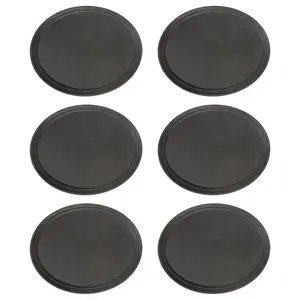 Oval Non-Slip Serving Trays - 63.5cm x 52cm - Black - Pack of 6