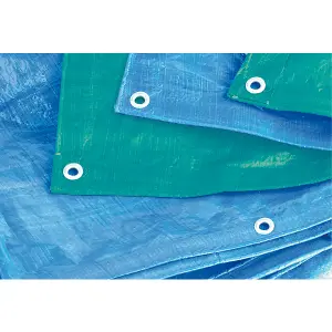 Sealey Tarpaulin 4.88 x 6.10m Tear-Proof Waterproof UV Filter - Green TARP1620G