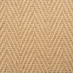 Natural Border Herringbone Jute Area Rug 80x150cm