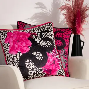 furn. Serpentine Animal Print Feather Rich Cushion