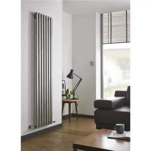 1800mm (H) x 450mm (W) - Stainless Vertical Radiator (Paris) - SINGLE Panel - (1.8m x 0.45m) - Depth 63mm