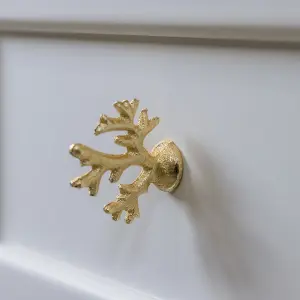 Melody Maison Gold Coral Shaped Drawer Knob