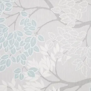 Fresco Lykke Tree Floral Sky Blue Wallpaper