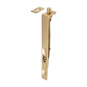 TIMCO Lever Action Flush Bolt Polished Brass - 200 x 19mm