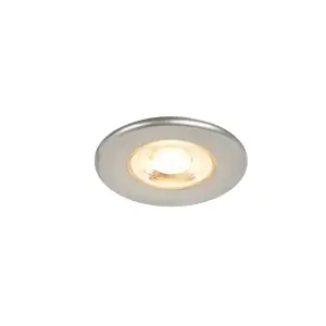 Gamow Matt Pewter effect Fixed LED Fire-rated Warm & neutral Downlight 5W IP65