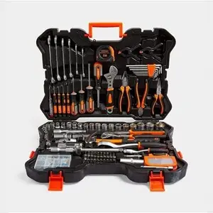 256Pc Workshop Premium Heavy Duty Hand Tool Kit Set Combo Tool Kit Diy