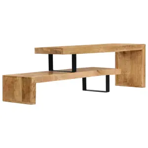 Berkfield TV Stand Solid Mango Wood