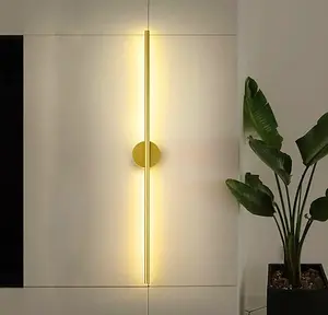 Wall Light Long Strip LED Wall Lamp Linear Sconce 17W Gold Indoor LED Up and Down 65 cm