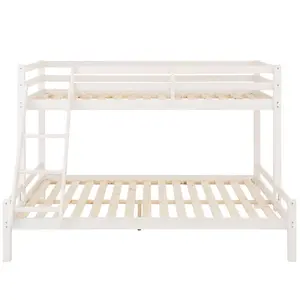 Rose European Double (140 x 200cm) Standard Bunk Bed White