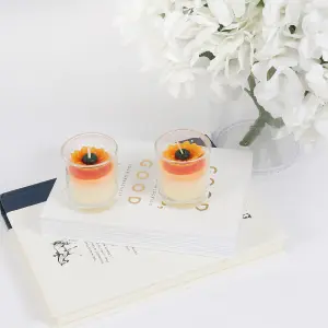 Votive Candles Unscented Sunflower Themed Set of 3 by Laeto Ageless Aromatherapy - FREE DELIVERY INCLUDED