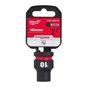 Milwaukee - 1/2"  SHOCKWAVE™ IMPACT DUTY Impact Socket - Standard - 10mm