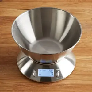 Dunelm Stainless Steel Electronic Kitchen Scales With Measuring Bowl, Silver