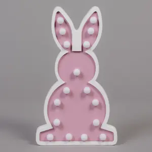 Litecraft Pink Bunny Glow Kids LED Table Lamp