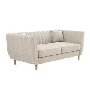 Solace+Co Remi 2 Seater Mid Century Chenille Sofa - Beige