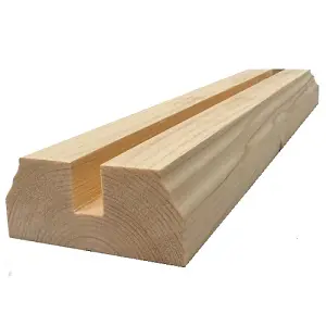 Pine Baserail TBR 3.0m 10mm Groove For Glass Panels UK Manufactured Traditional Products Ltd