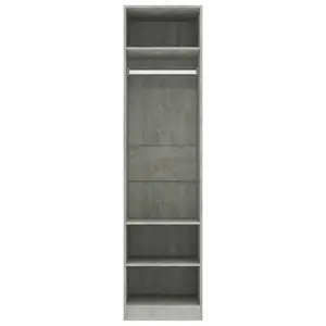 Wardrobe Concrete Grey 50x50x200 cm Engineered Wood