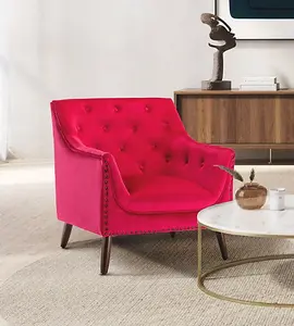 Velvet Pink Franca Accent Chair