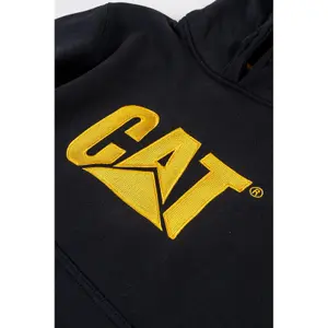 Caterpillar Trademark Hooded Pullover Work Jumper Black - XXXL