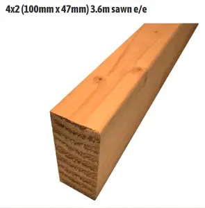 4X2 TIMBER x 3.6m Timber Eased Edge 4 Lengths In A Pack (FREE DELIVERY)