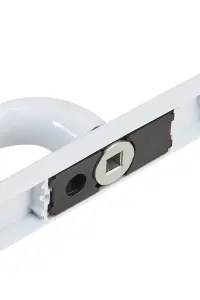 1 Pair Pure White Aluminum Alloy Door Handles without Lock Cylinder