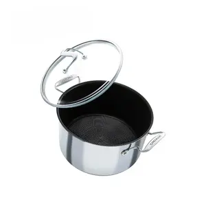 Circulon Round Stainless Steel Non-Stick Stock Pot with Lid 26cm, 7.6 Litre