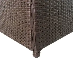 Berkfield Garden Storage Box Brown 120x50x60 cm Poly Rattan