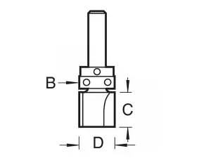 Trend C121B x 1/4 TC Bearing Guided Template Profile Cutter 12.7mm x 9.5mm