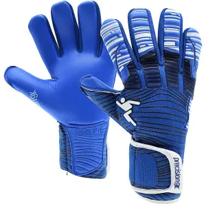 Size 11 Professional ADULT Goal Keeping Gloves - ELITE 2.0 Blue Keeper Glove