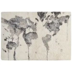 Shaggy Area Rug 160 x 230 cm White and Grey SEVAN