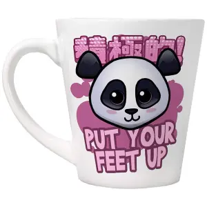 Handa Panda Put Your Feet Up Latte Mug White (One Size)