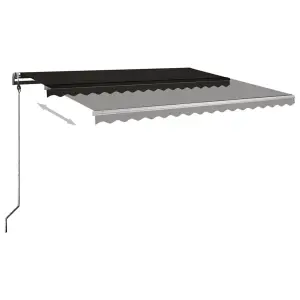 Berkfield Freestanding Manual Retractable Awning 450x300 cm Anthracite