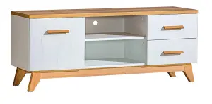 Sven SV5 TV Cabinet - Contemporary Storage in Anderson Pine, H552mm W1350mm D400mm