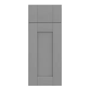 GoodHome Alpinia Painted Matt slate grey wood effect Shaker Drawerline door & drawer front 300mm