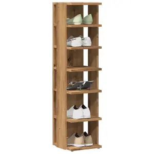 Berkfield Shoe Cabinet Artisan Oak 28x27x102 cm Engineered Wood