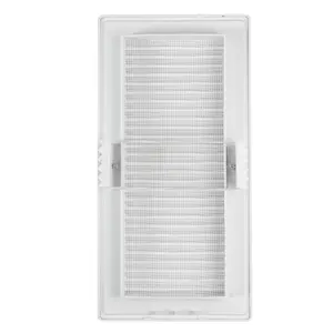 White Air Vent Grille/duct covers with Fly Screen / Anti-Insect Mesh,no screws visible-separate backplate