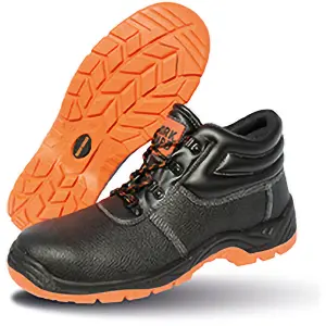 Result Mens Work-Guard Defence SBP Waterproof Leather Safety Boots Black/Orange (10)