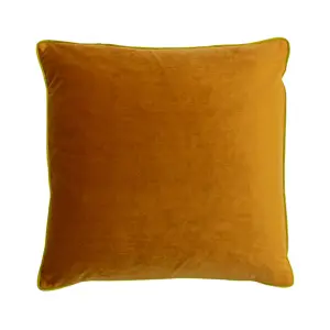 furn. Gemini Velvet Double-Piped Feather Filled Cushion