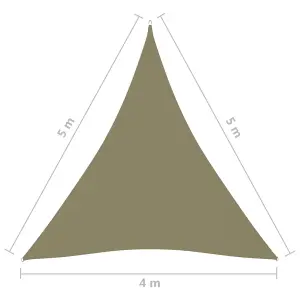 Berkfield Sunshade Sail Oxford Fabric Triangular 4x5x5 m Beige