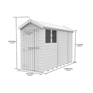 DIY Sheds 4x11 Apex Shed - Single Door With Windows