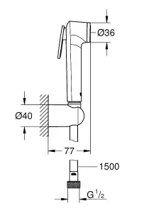 Grohe Tempesta F Trigger Spray Shattaf Douche Chrome Set Toilet Shower Bidet