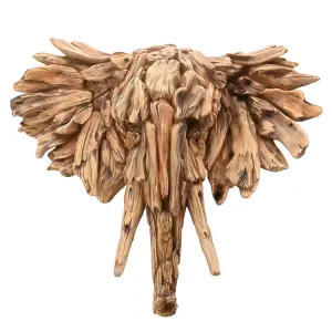 Naturecraft Resin Driftwood Collection Large Elephant Head Wall Art