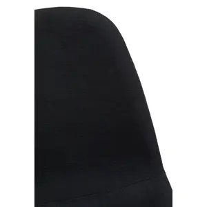 Comfortable Sturdy Black Fabric Dining Chair, Contemporary Modern Dining Chair, Versatile Modern Chair