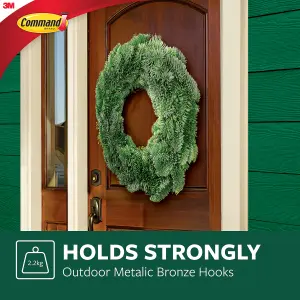 3M Command Designer Outdoor Large Bronze Hook (Holds)2.2kg