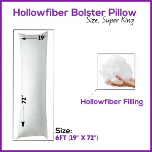 Hollowfiber Bolster Pillows Orthopaedic Pregnancy Maternity Full Body Support Long Cushions