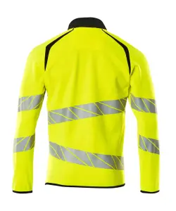 Mascot Accelerate Safe Modern Fit Zippered Sweatshirt (Hi-Vis Yellow/Black)  (XXXXX Large)